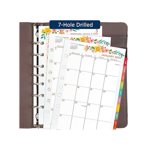 2024 AT-A-GLANCE Kathy Davis 8.5" x 5.5" Daily & Monthly Planner Refill, Multicolor (KD81-125-24)