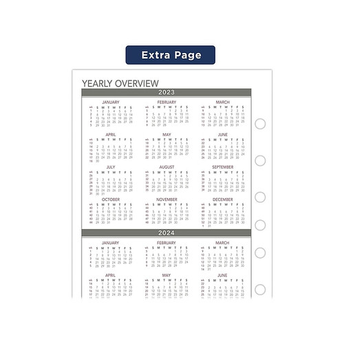 2023 AT-A-GLANCE My Month 8.5" x 5.5" Monthly Planner Refill, White/Gray (061-685Y-23)