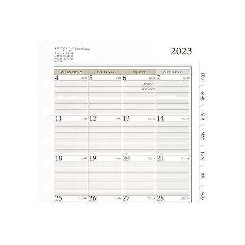 2023 AT-A-GLANCE My Day 8.5" x 5.5" Daily & Monthly Planner Refill, White/Brown (481-225A-23)