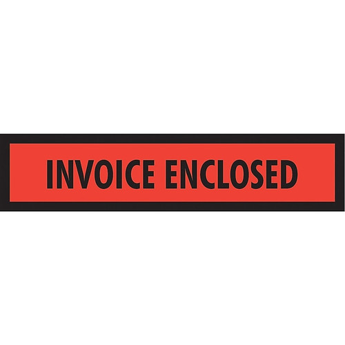 Packing List Envelopes, 4-1/2" x 6", Red Panel Face "Invoice Enclosed", 1000/Case (65dd6fb9e8837636b11e135f_ud)