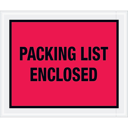 Tape Logic® "Packing List Enclosed" Envelopes, 10" x 12", Red, 500/Case (PL430)