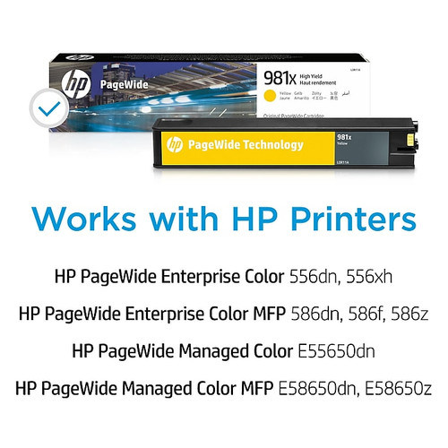 HP 981X Yellow High Yield Ink Cartridge (L0R11A)