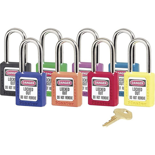 Master Lock 410 Safety Series Lightweight Xenoy Thermoplastic Safety Padlock, Purple, 6/Pack (65dd7019e8837636b11e17d4_ud)