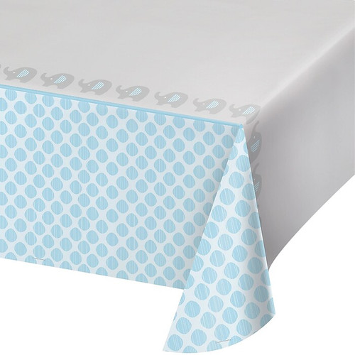 Creative Converting Little Peanut Boy Elephant Plastic Tablecloths, 3 Count (DTC316939TC)