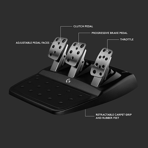 Logitech G G923 TRUEFORCE 941-000147 Sim Racing Wheel and Pedals for PC, PS5 & PS4, Cable, Black (65dd7191e8837636b11e278b_ud)