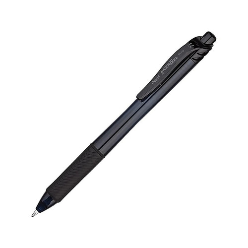 Pentel EnerGel-X RollerGel Retractable Gel Pens, Bold Point, Black Ink, Dozen (BL110-A)