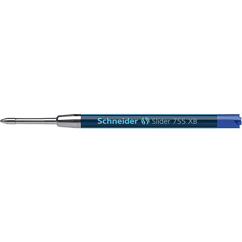 Schneider Slider 755 XB Ballpoint Pen Refill, Extra Broad Point, Blue Ink, Pack of 10 (PSY175503-10)