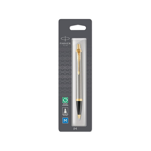 Parker IM Retractable Ballpoint Pen, Medium Point, 1.0mm, Blue Ink (1975559)