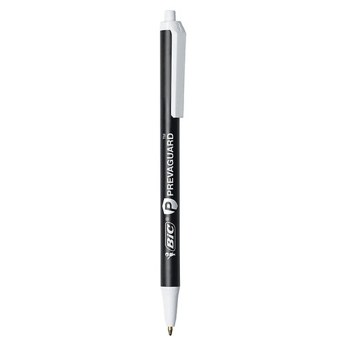 BIC PrevaGuard Clic Stic Retractable Ballpoint Pen, Medium Point, Black Ink, 12/Pack (CSA11-BLK)