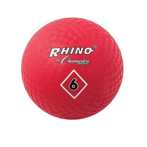 Champion Sports Playground Ball, 6", Red, Pack of 3 (CHSPG6RD-3)