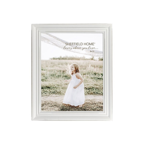 SHEFFIELD HOME 8" x 10" MDF Picture Frame, Distressed White (6X19-80A DSW)