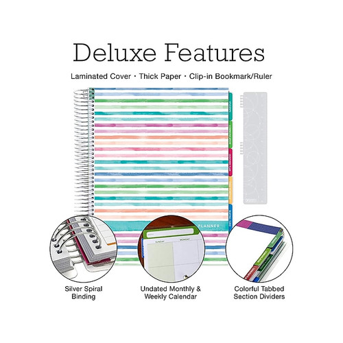 Global Printed Products Deluxe 8.5" x 11" Teacher Academic Planner, Multicolor (DTP-0001-U22-S)