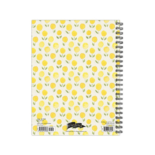 2024 Willow Creek Citrus Grove 6.5" x 8.5" Weekly & Monthly Planner, Yellow/Green (39366)
