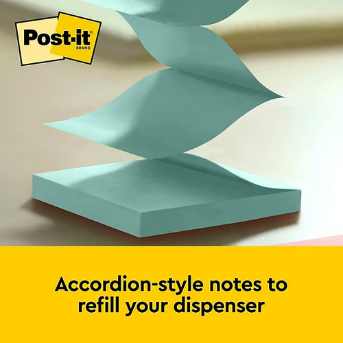 Post-it Pop-up Notes, 3" x 3", Beachside Café Collection, 100 Sheet/Pad, 12 Pads/Pack (R33012AP)
