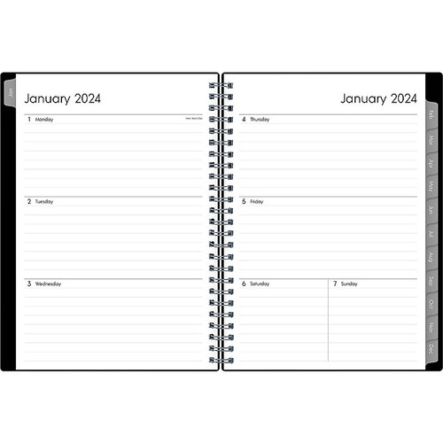 2024 Blue Sky Enterprise 5.88" x 8.63" Weekly & Monthly Planner, Black (131793-24)