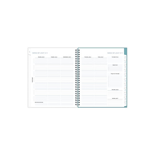 2023-2024 Blue Sky Blue Poolside 7" x 9" Academic Weekly & Monthly Planner, Blue (142383)