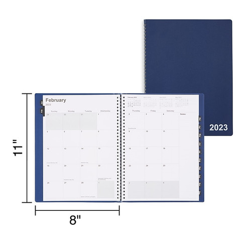 2023 Staples 8" x 11" Weekly & Monthly Appointment Book, Navy (TR58470-23)