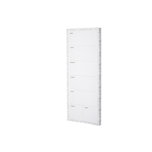 Noted by Post-it® Weekly Calendar with Dot Pattern Header Trim, 4.4" x 10.9", 60 Sheets/Pad (NTD5-WCAL)