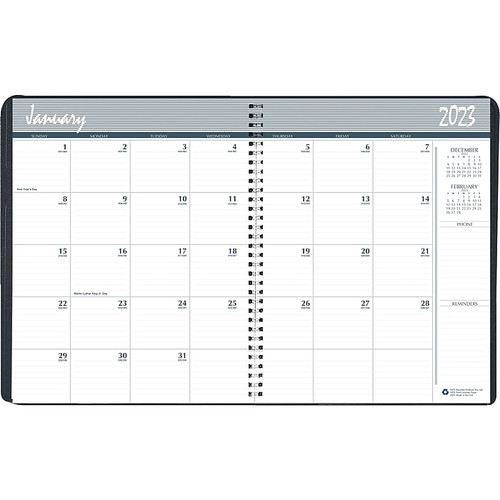 2023-2024 House of Doolittle 8.5" x 11" Monthly Planner, Black (2620-92-23)