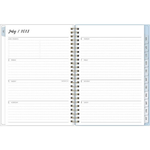 2023-2024 Blue Sky Ivory Paper Co Adeline 5.88" x 8.63" Academic Weekly & Monthly Planner, Multicolor (143792)