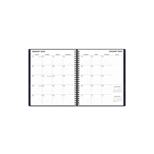 2023 Blue Sky Aligned 9" x 11" Monthly Planner, Navy Blue (123851-23)