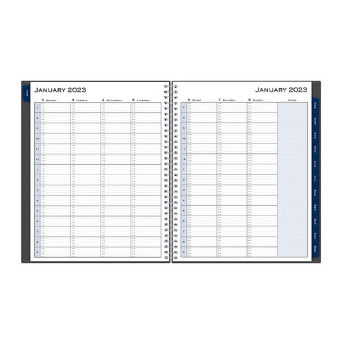 2023 Blue Sky Passages 8.5" x 11.14" Weekly & Monthly Appointment Book, Charcoal Gray (100009-23)