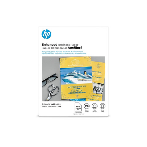 HP Enhanced Business Glossy Brochure Paper, 8.5" x 11", 150 Sheets/Pack (Q6611A)