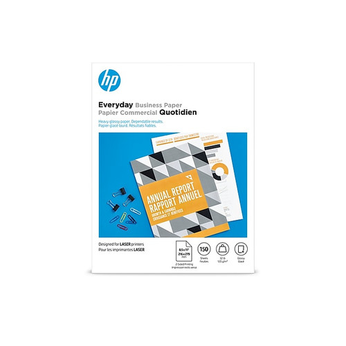 HP Everyday Business Glossy Paper, 8.5" x 11", 150 Sheets/Pack (4WN08A)