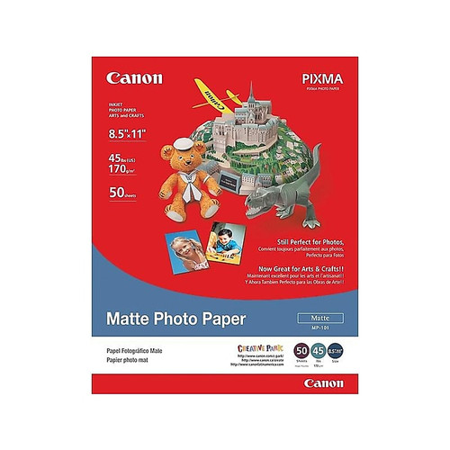 Canon MP 101 Matte Photo Paper, 8.5" x 11", 50 Sheets/Pack (7981A004)