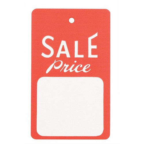 NAHANCO 1 3/4" x 1 7/8" Strung Sale Tag, Red/White, 1000/Pack (65dd8050e8837636b11ea5c3_ud)