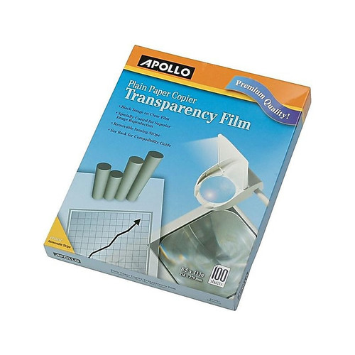 Apollo Transparency Film with Removable Sensing Stripe, 8.5" x 11", 100/Box (PP201C)