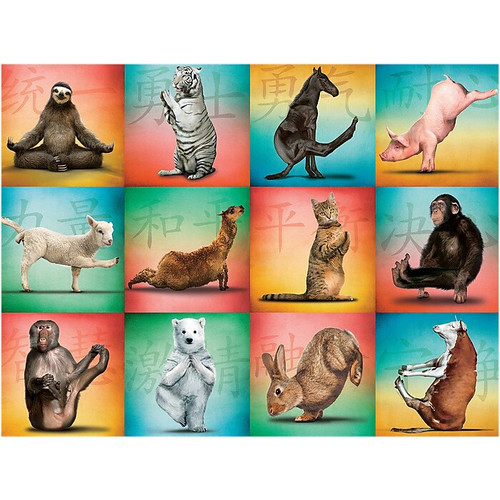 Willow Creek Animal Yoga 500-Piece Jigsaw Puzzle (48888)