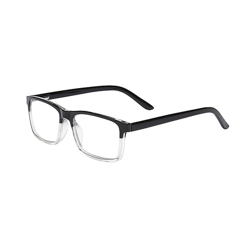 SAV Optitek +2.00 Reading Glasses, Clear Black (EAR7265-200-964)