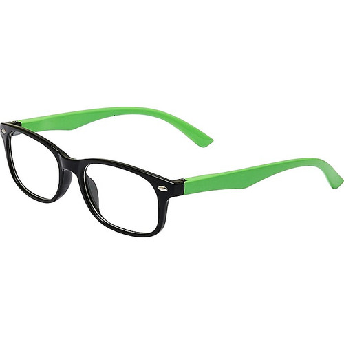 SAV Eyewear Kids Blue Light Glasses, Wayfarer Black/Green Frame (EKBL01-000-001)