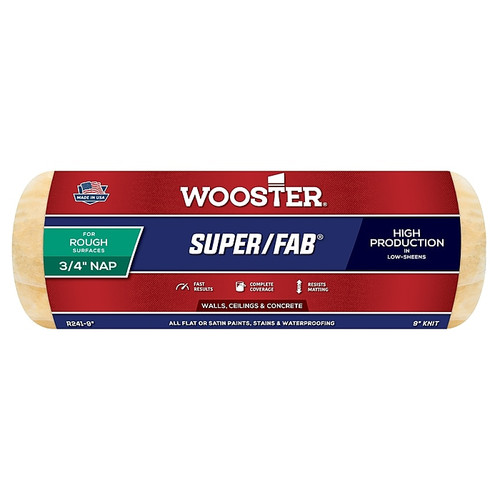 Wooster Brush Super/Fab 9" Paint Roller Cover, 3/4 Nap (00R2410090)