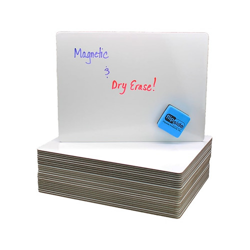 Flipside Magnetic Mobile Dry-Erase Whiteboard, 0.75' x 1', 24/Pack (12477_1)