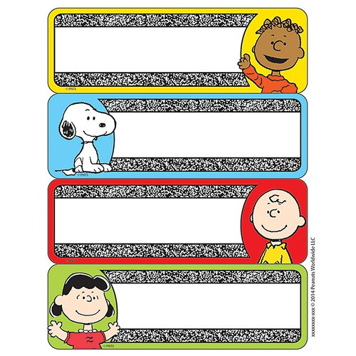 Eureka Peanuts Composition Label Stickers, 56 Per Pack, 6 Packs (EU-656143-6)