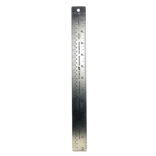 Gaebel 12" Two-Sided Steel Rulers, Silver (47469)