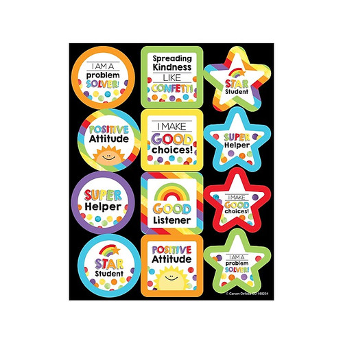 Carson-Dellosa Celebrate Learning Stickers, Multi Colors, 72/Pack (168254)