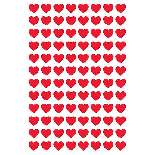 TREND Red Hearts superShapes Stickers, 800 Per Pack, 6 Packs (T-46072-6)