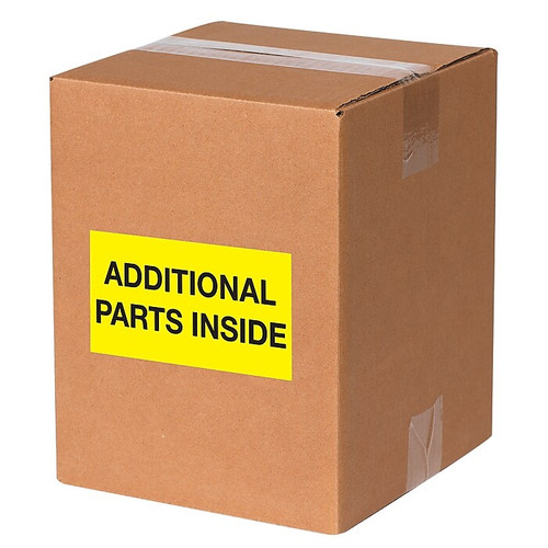 Tape Logic Labels, "Additional Parts Inside", 3" x 5", Fluorescent Yellow, 500/Roll (DL1323)