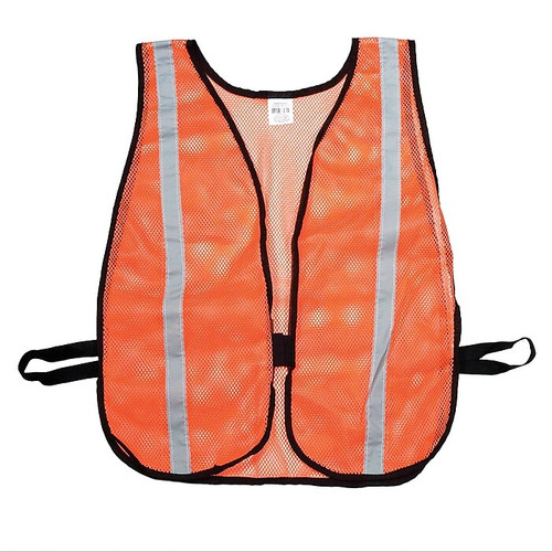 Mutual Industries MiViz High Visibility Sleeveless Safety Vest, Orange, One Size (16301-53-1375)