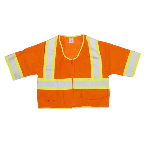 Mutual Industries MiViz High Visibility Mesh Safety Vest With Pockets, ANSI Class R3 (65dd859ce8837636b11ed01c_ud)