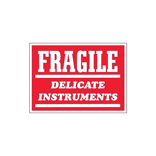 Tape Logic Fragile - Delicate Instruments Shipping Label, 3" x 4", 500/Roll (65dd85a7e8837636b11ed09c_ud)