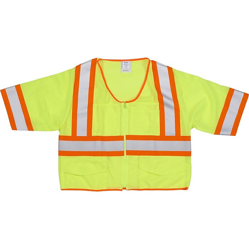 Mutual Industries MiViz ANSI Class 3 High Visibility Mesh Safety Vest With Pockets (16391)