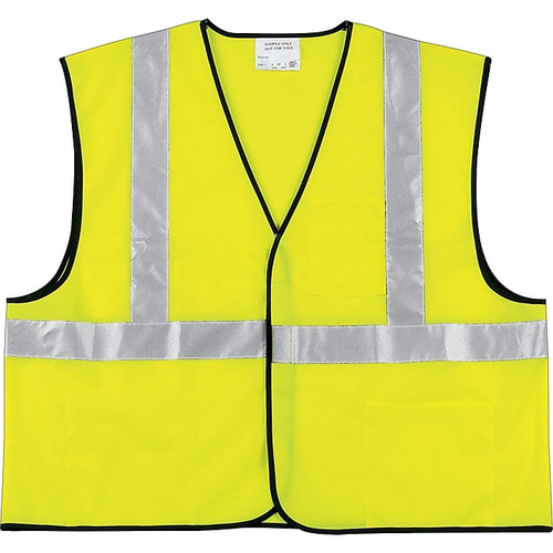 MCR Safety Class II Economy Safety Vests, Polyester, L Size, Hook & Loop (VCL2SL)