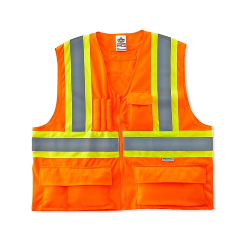 Ergodyne® GloWear® 8235ZX Class 2 Hi-Visibility Two-Tone X-Back Vest (65dd85cde8837636b11ed21b_ud)