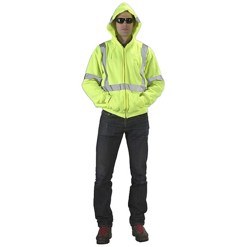 Mutual Industries ANSI Class 3 Hoodie; Lime (16382)