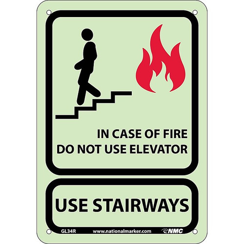 In Case Of Fire Do Not Use Elevator.., 10X7, Glow Rigid (65dd85f2e8837636b11ed39f_ud)