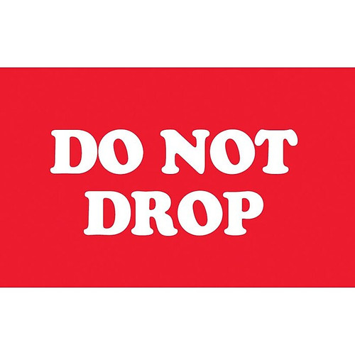 "Do Not Drop" Labels, Red/White, 5" x 3", 500/Rl (65dd868ce8837636b11ed900_ud)
